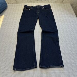 Ralph Lauren Classic Boot Denim Jeans Mens 36x31 Dark Wash Blue Stretch Cotton